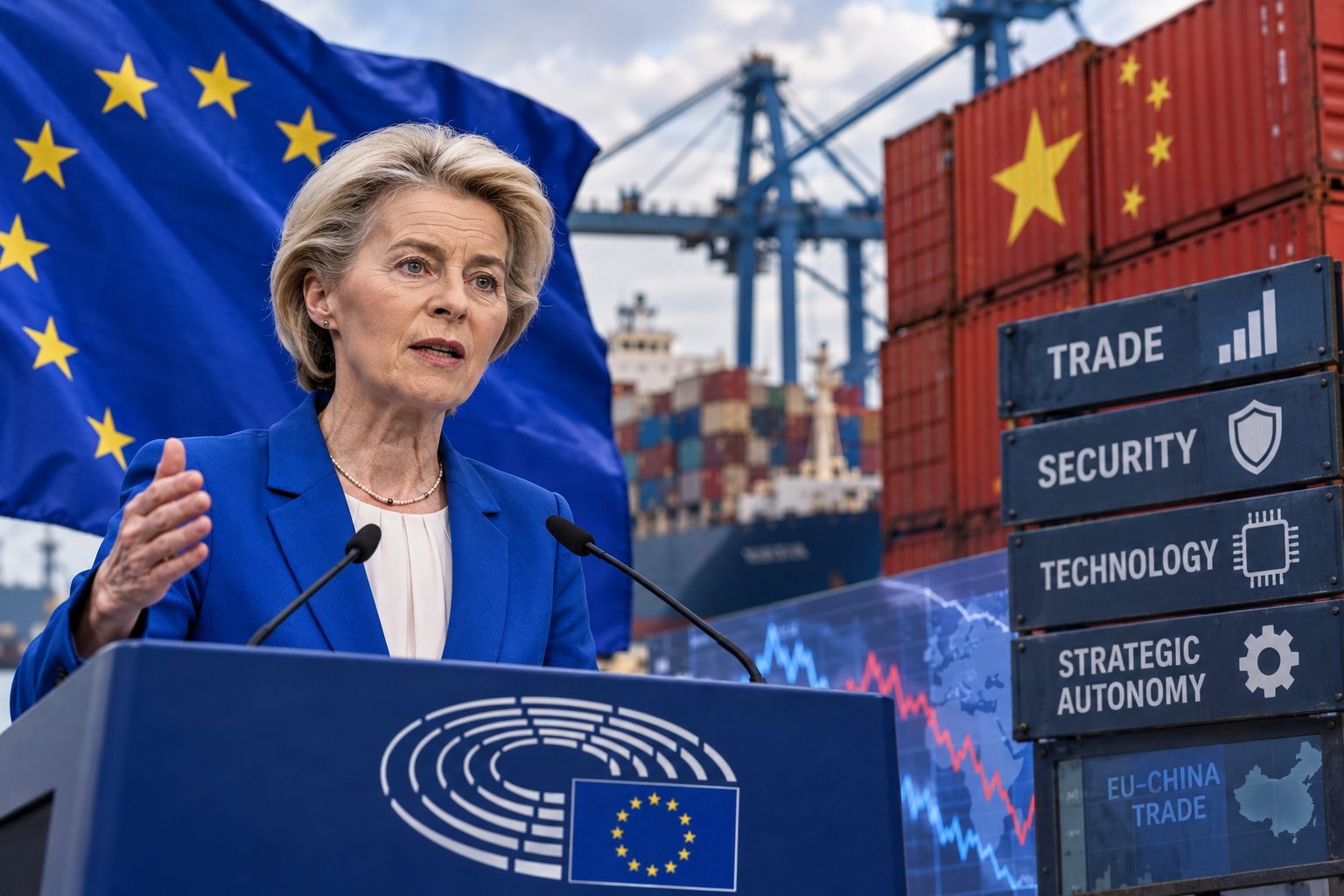 UE zaostrza kurs wobec Chin. Von der Leyen zapowiada działania przeciwko nierównowadze handlowej