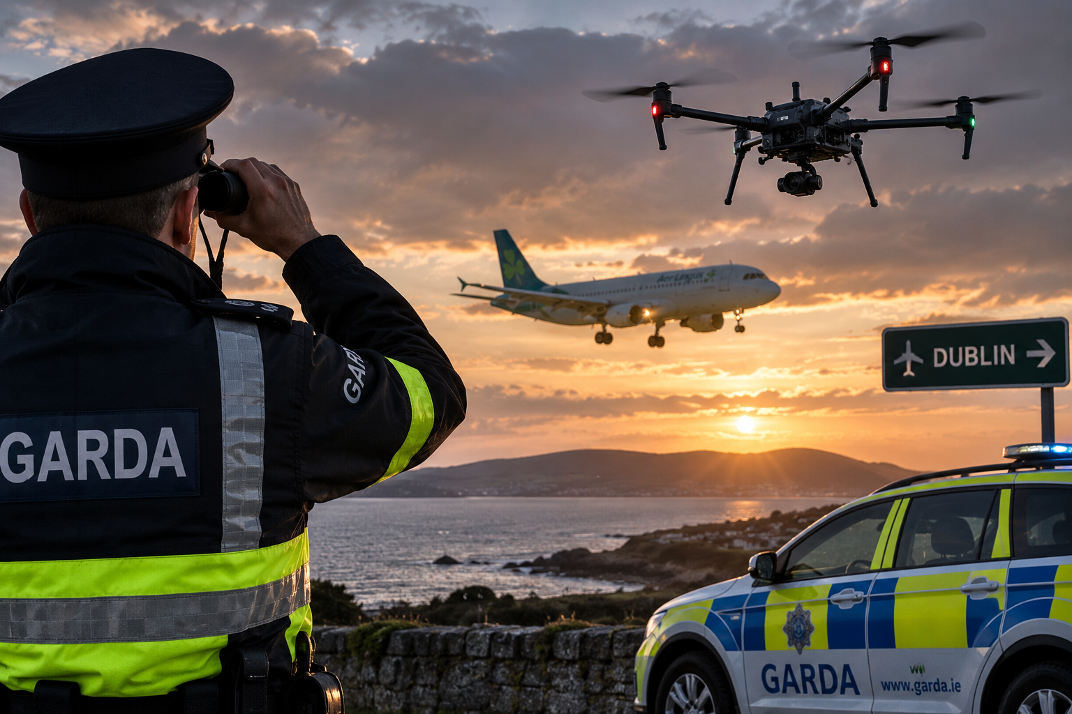 Duży dron zauważony nad Morzem Irlandzkim. Garda prowadzi dochodzenie przed wizytą Trumpa