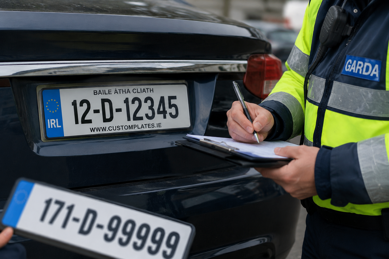 Ponad 500 tys. euro kar za nielegalne tablice rejestracyjne w Irlandii