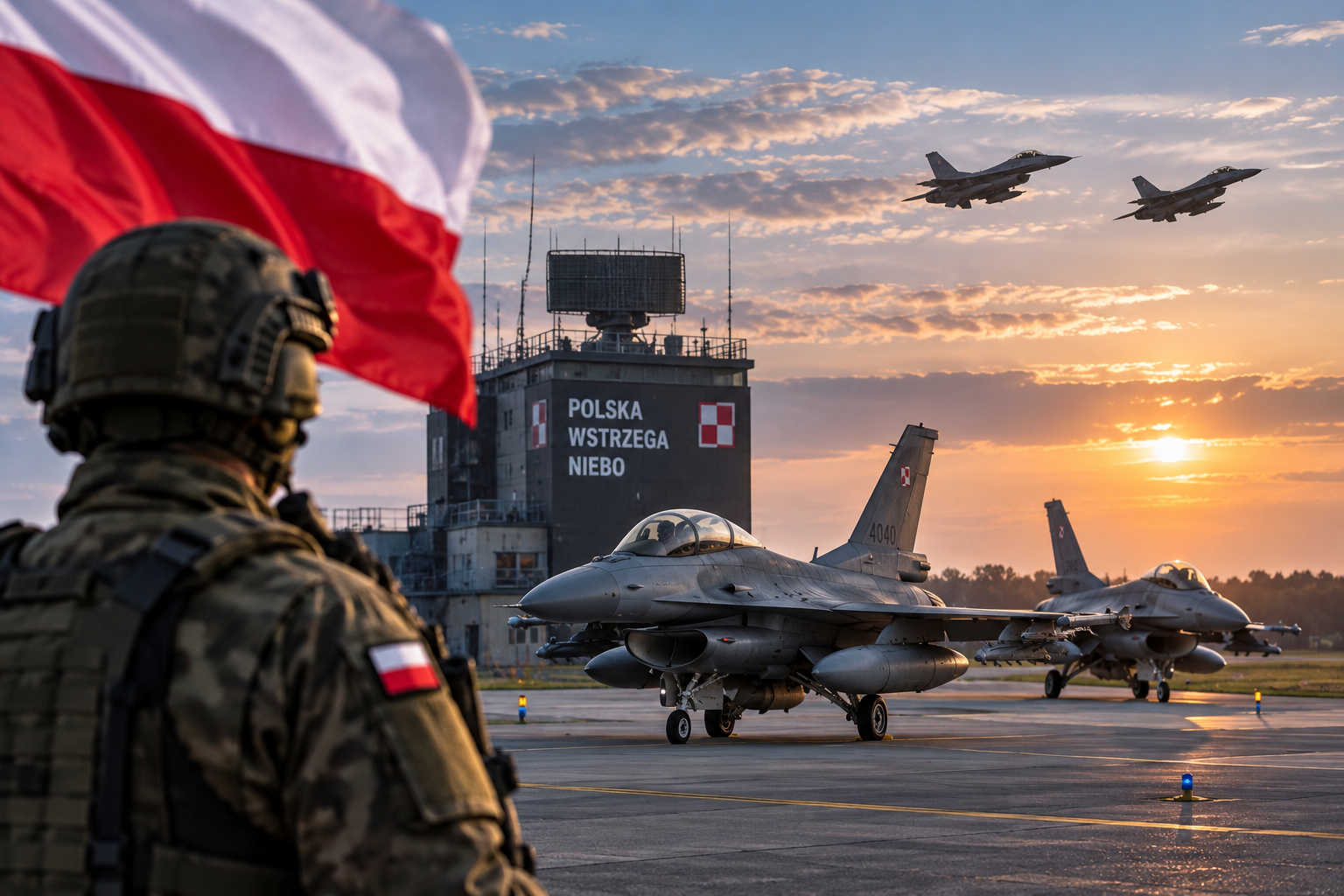 Polska wzmacnia ochronę przestrzeni powietrznej. Więcej patroli F-16 i śmigłowców