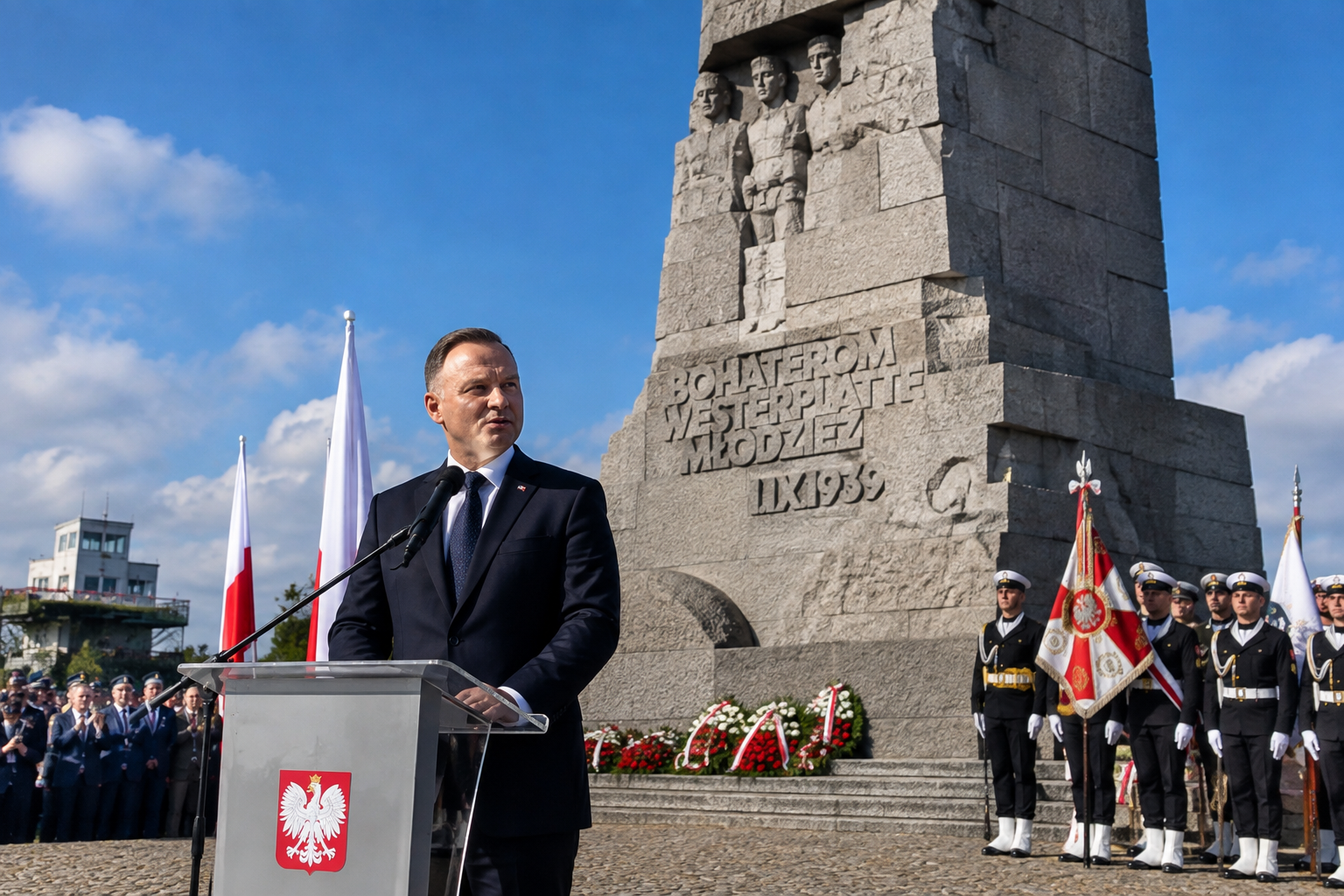 Prezydent na Westerplatte: apel o reparacje od Niemiec