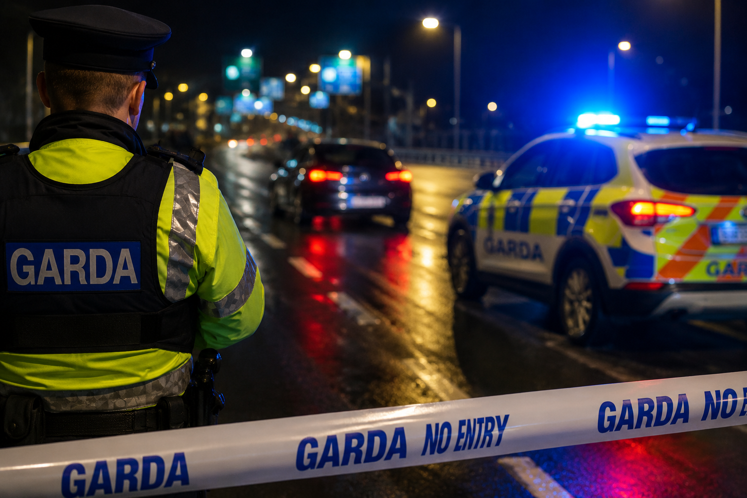 Skradziony samochód pędził pod prąd w Dublinie. Gardaí przerwali pościg
