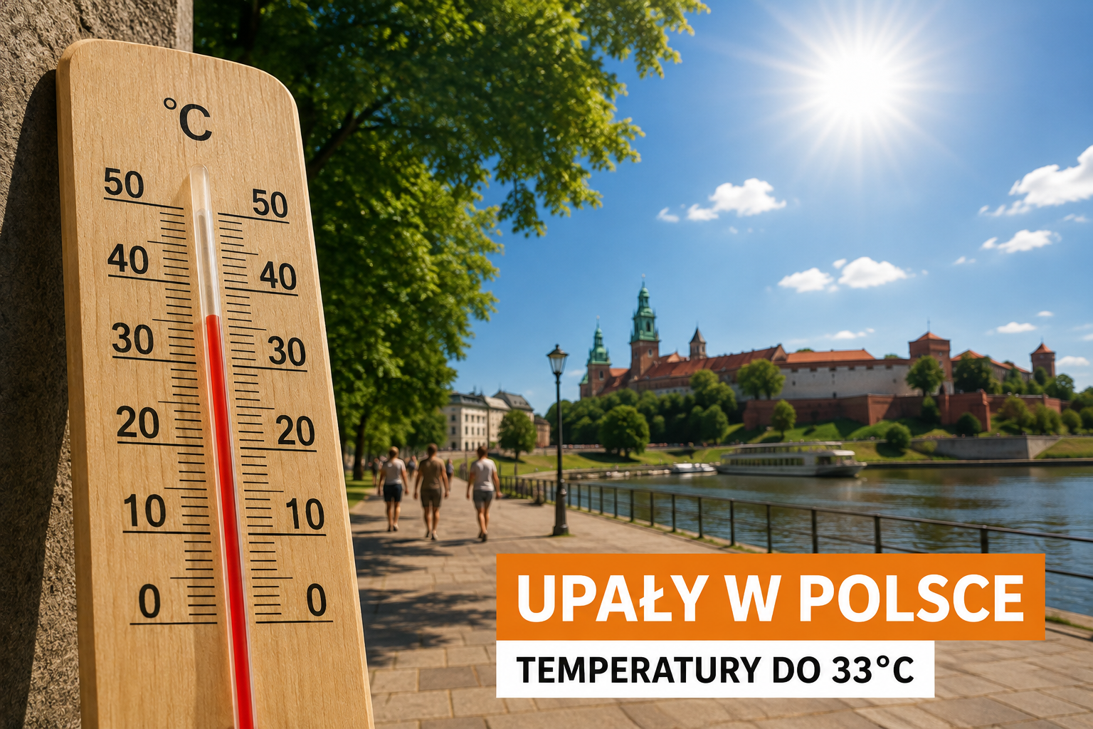 Nad Polskę nadciąga fala upałów – temperatury mogą sięgnąć 33°C