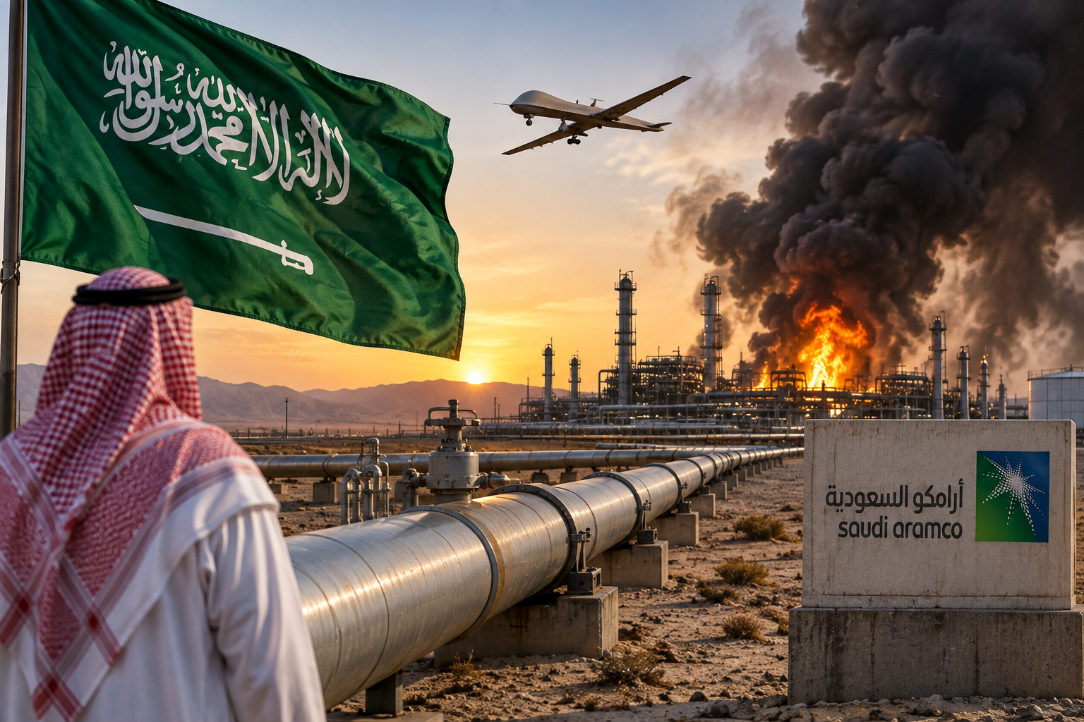 Arabia Saudyjska zamyka kluczowy rurociąg naftowy. Kryzys energetyczny się pogłębia