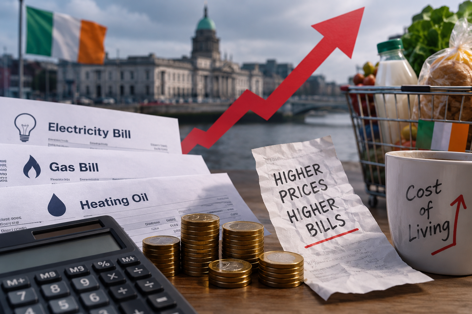 Coraz większa presja na gospodarstwa domowe. Inflacja w Irlandii ponownie rośnie