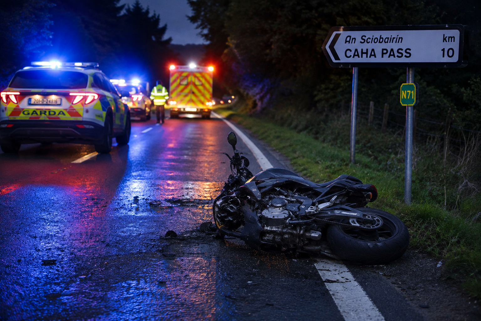 Śmierć motocyklisty w hrabstwie Cork