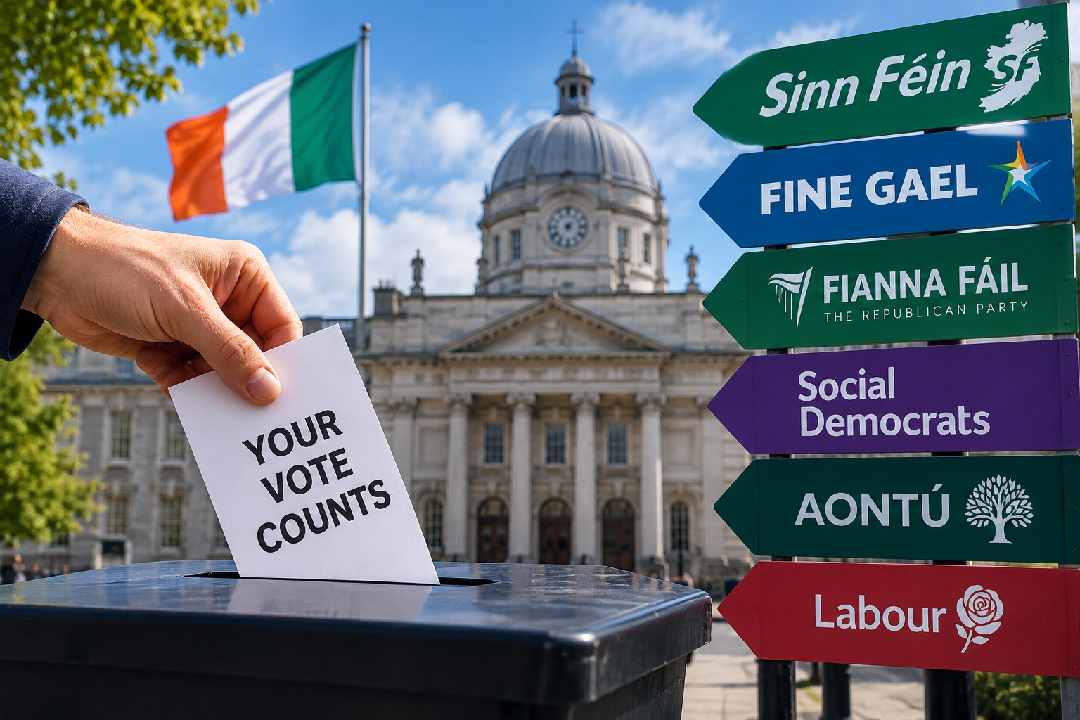 Sinn Féin znów na pierwszym miejscu. Najnowszy sondaż pokazuje bardzo wyrównaną walkę