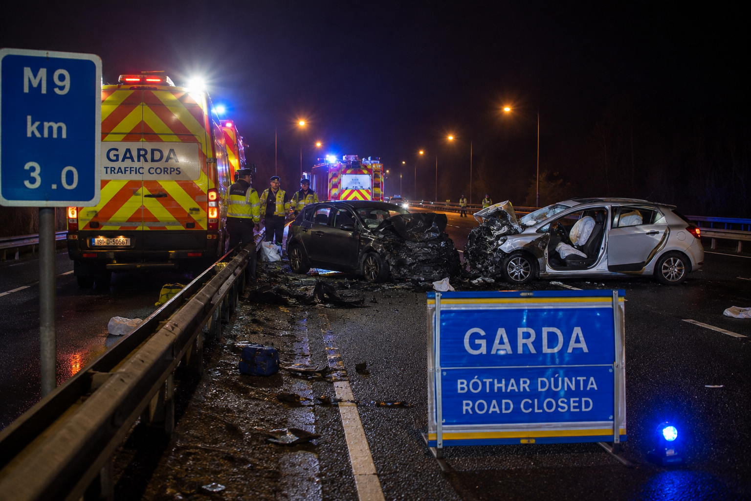 Tragiczny wypadek na M9. Są ofiary śmiertelne